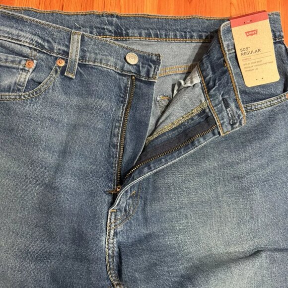 Levi's 505 Regular Fit Denim Blue Jeans 5052959 30x32 Straight Leg 505-2959 Wash - Picture 8 of 12